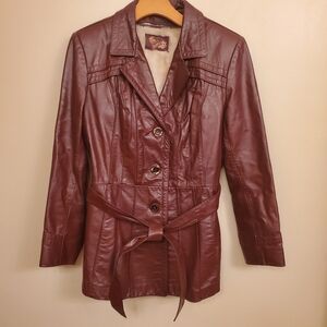 SEARS Oxblood Vintage Leather Jacket